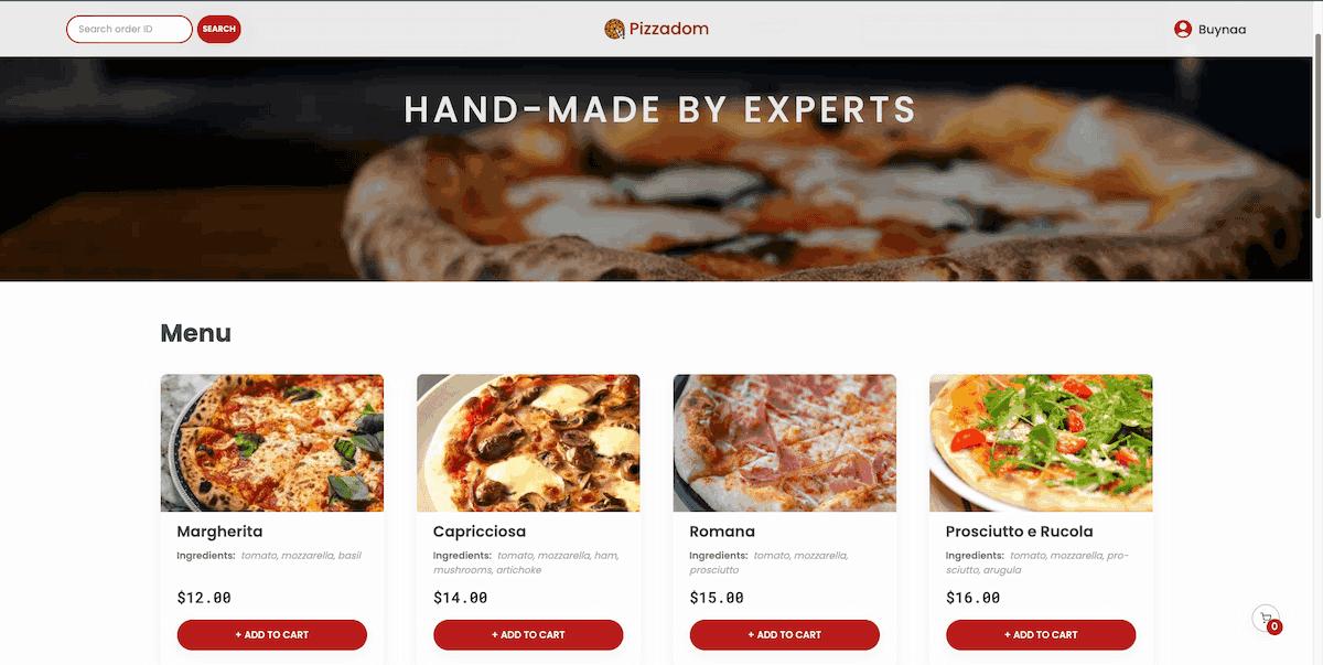 Pizzadom Project screenshot